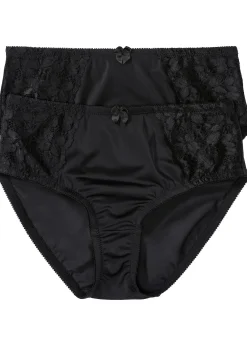 bonprix Lot de 2 slips maxi avec dentelle|Femme Bas