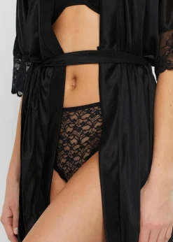 bonprix Lot de 3 slips Maxi échancrés en dentelle recyclée|Femme Bas