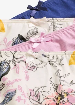 bonprix Lot de 4 slips Maxi coton|Femme Lingerie Coton|Bas