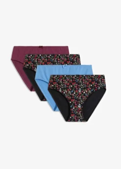 Femme bonprix Lingerie Coton|Bas|Lot de 4 slips Maxi coton