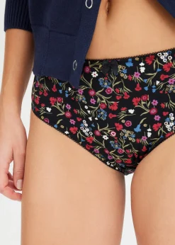 Femme bonprix Lingerie Coton|Bas|Lot de 4 slips Maxi coton