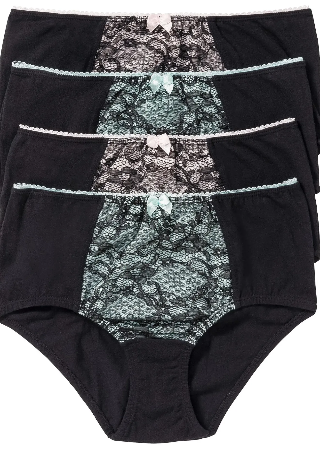 Femme bonprix Lingerie Coton|Bas|Lot de 4 slips maxi coton