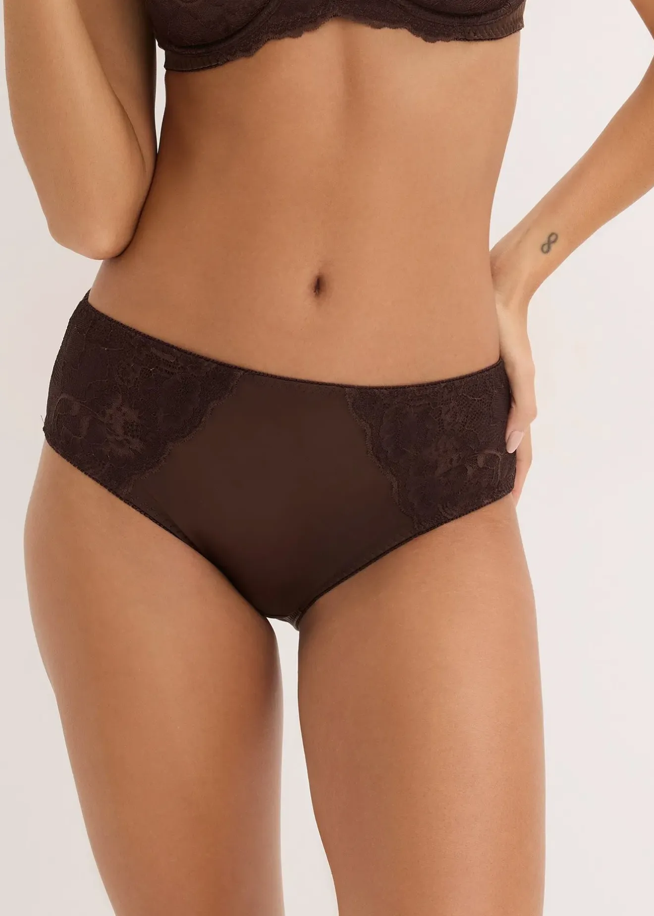 Femme bonprix Dessous|Bas|Lot de 2 slips maxi, détails brillants