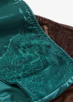 Femme bonprix Dessous|Bas|Lot de 2 slips maxi, détails brillants