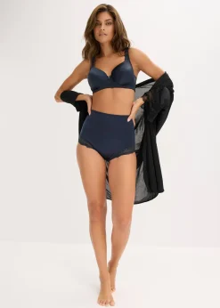 Femme bonprix Lingerie Sculptante|Bas|Lot de 2 slips sculptants en polyamide brillant, maintien modéré