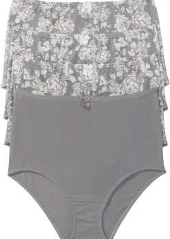 bonprix Lot de 4 slips taille haute|Femme Lingerie Coton|Bas