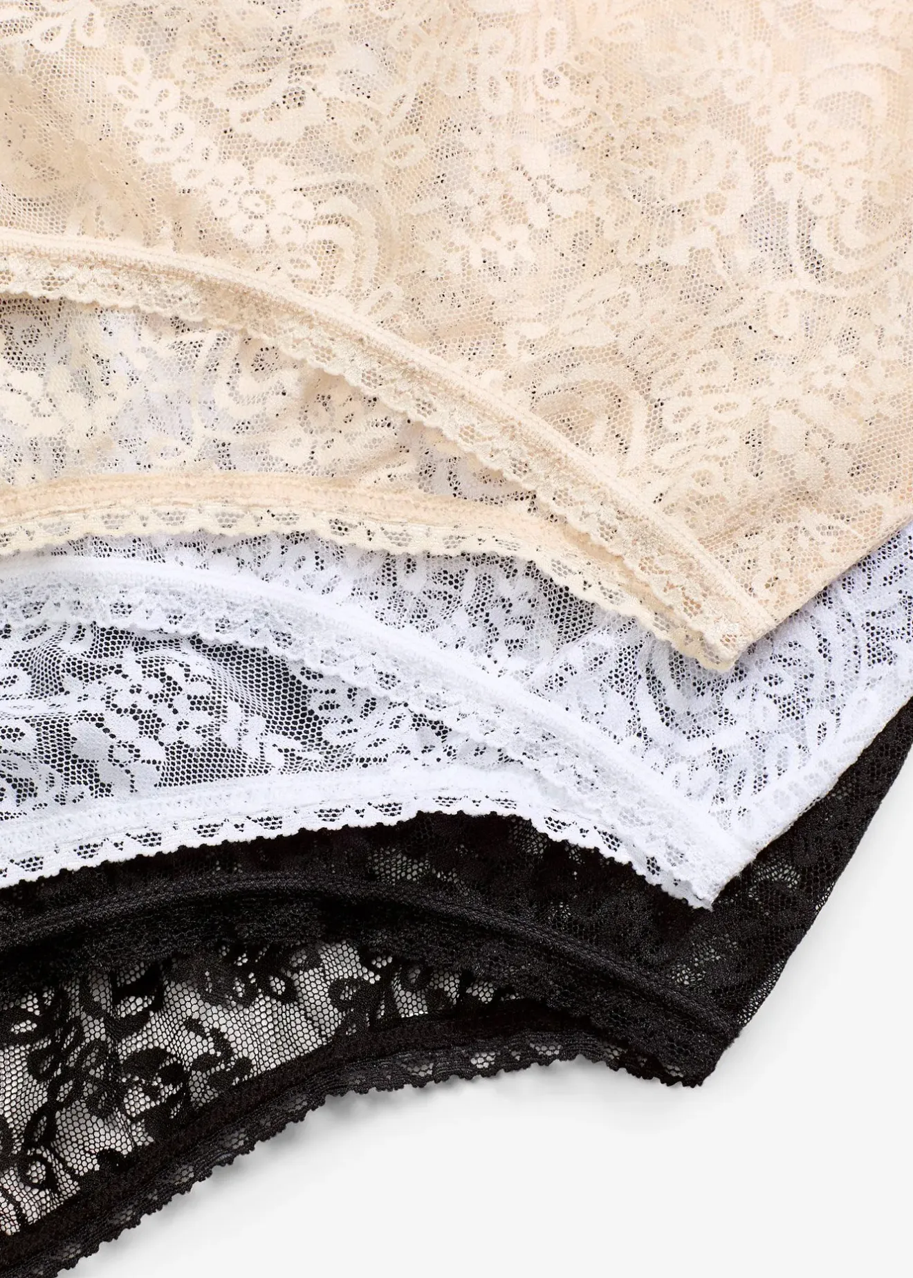 bonprix Lot de 3 slips taille haute en dentelle|Femme Bas