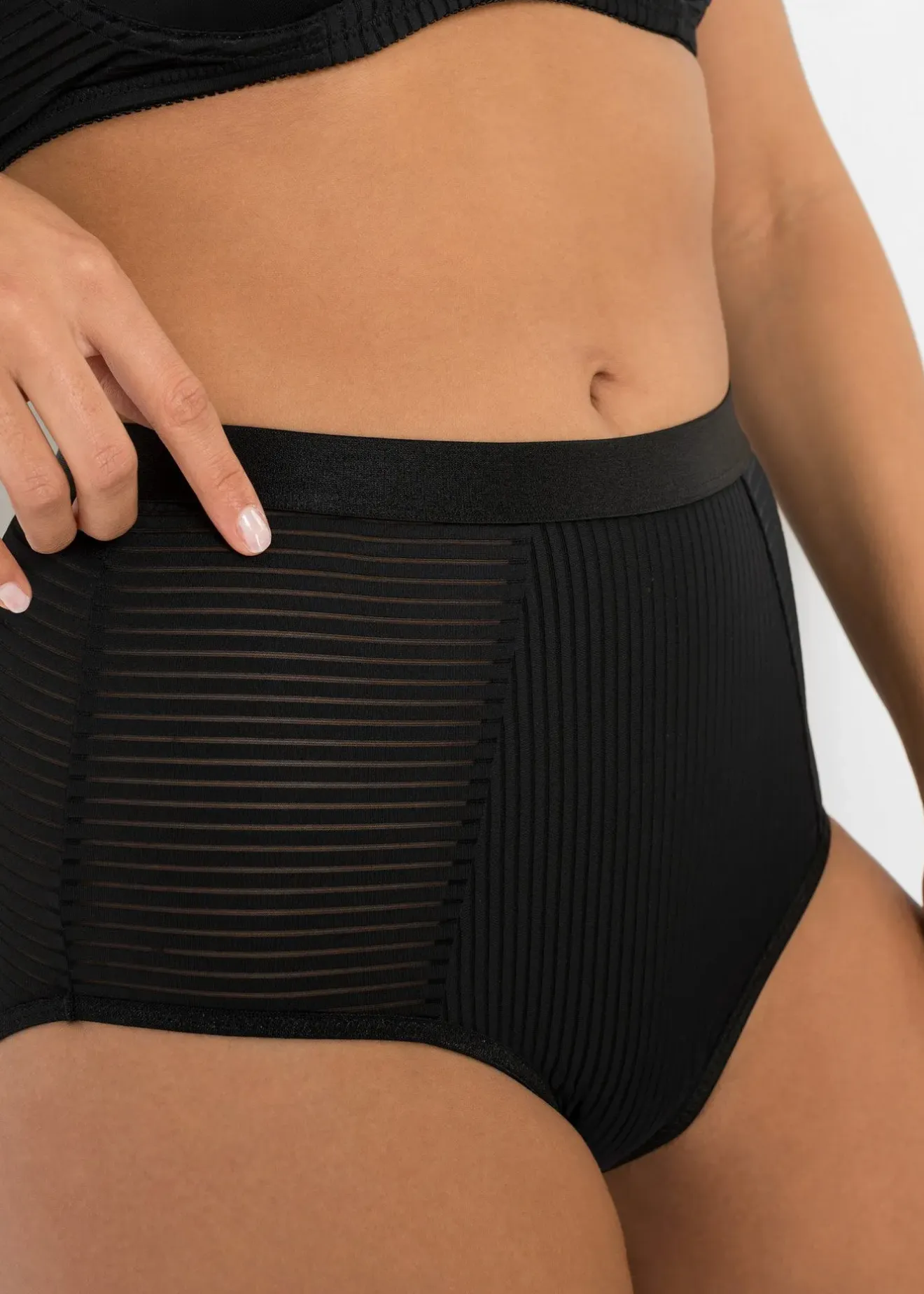 Femme bonprix Bas|Lot de 2 slips taille haute