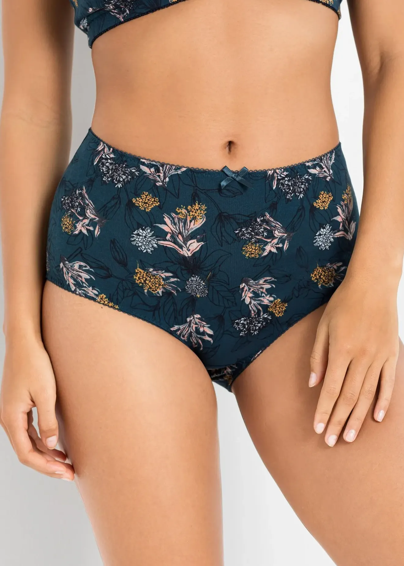 Femme bonprix Lingerie Coton|Bas|Lot de 4 slips taille haute coton