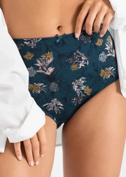 Femme bonprix Lingerie Coton|Bas|Lot de 4 slips taille haute coton