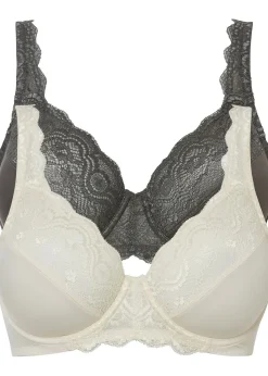 Femme bonprix Soutiens-Gorge|Lot de 2 soutiens-gorge à armatures et dentelle