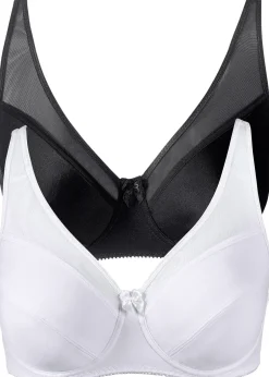 Femme bonprix Grands Bonnets D-H|Soutiens-Gorge|Lot de 2 soutiens-gorge à armatures avec mesh