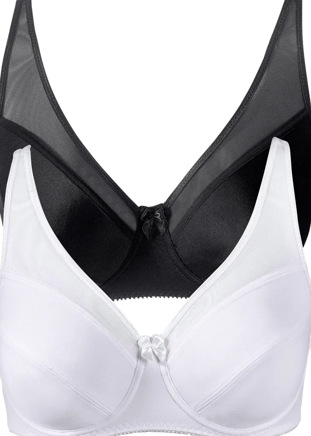 Femme bonprix Grands Bonnets D-H|Soutiens-Gorge|Lot de 2 soutiens-gorge à armatures avec mesh