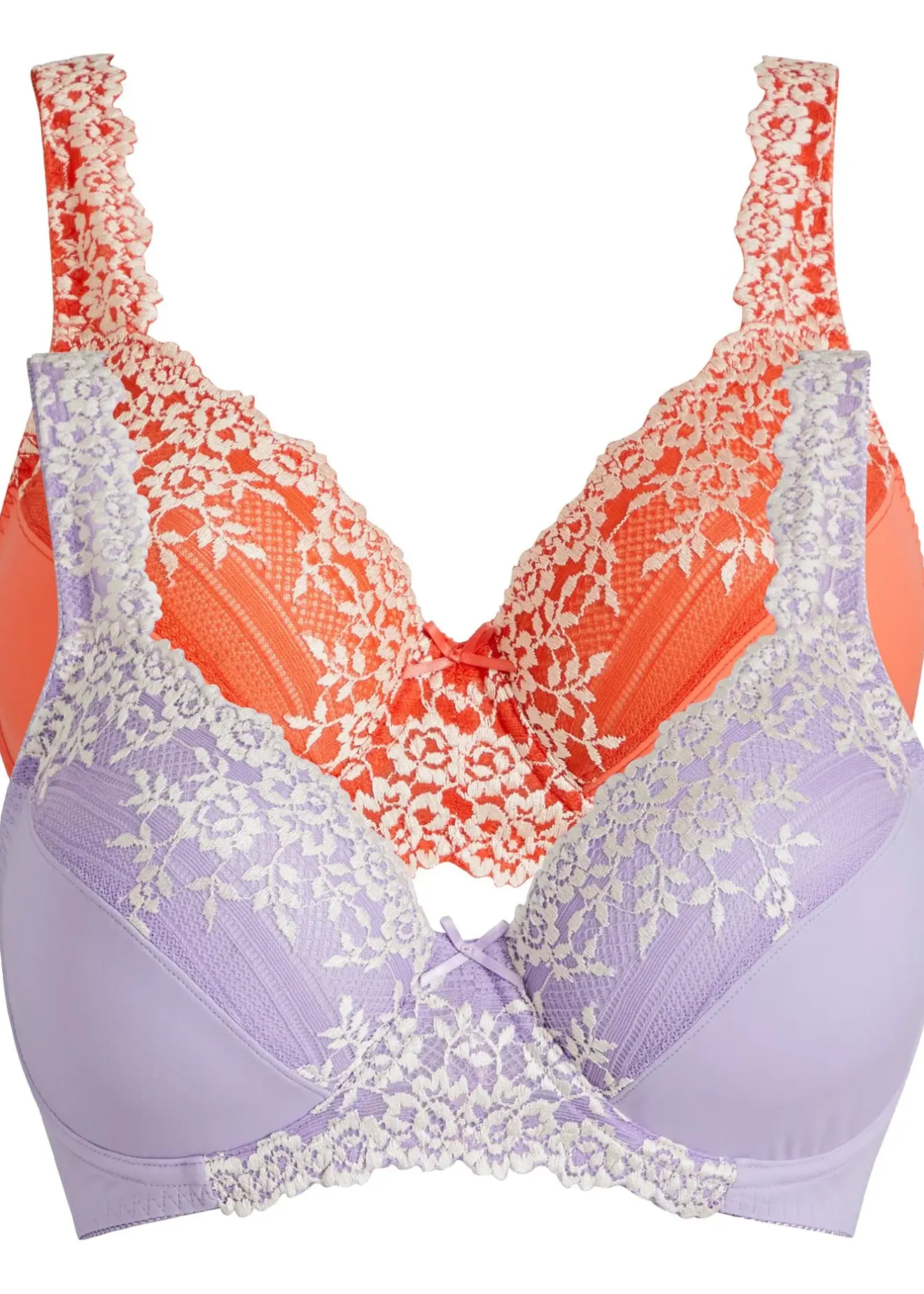 Femme bonprix Dessous|Soutiens-Gorge|Lot de 2 soutiens-gorge à armatures et dentelle