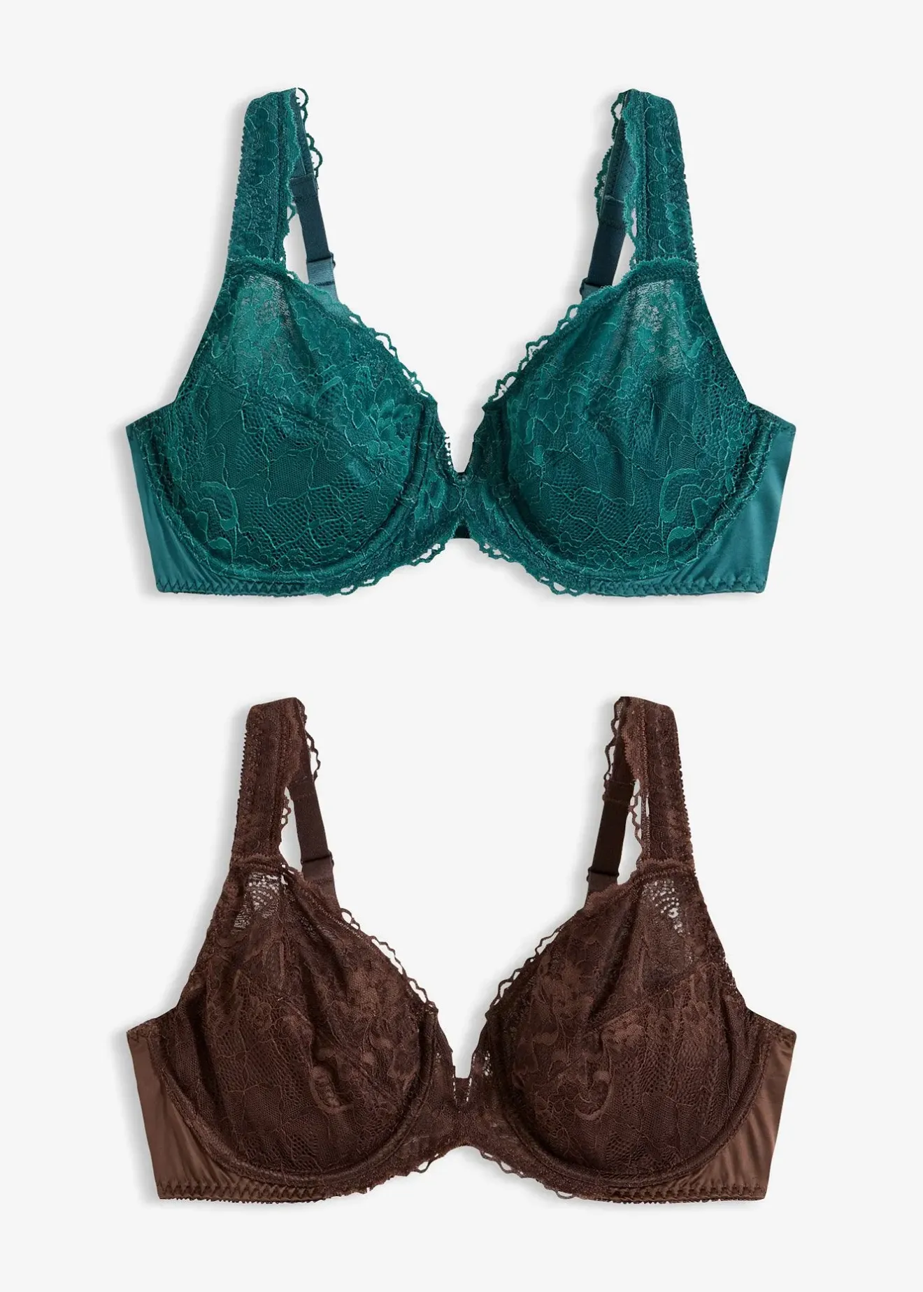 bonprix Lot de 2 soutiens-gorge à armatures, détails brillants|Femme Dessous|Soutiens-Gorge