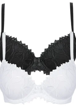 Femme bonprix Dessous|Soutiens-Gorge|Lot de 2 soutiens-gorge à coques et broderies