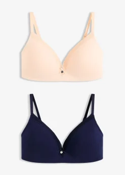 Femme bonprix Lingerie Coton|Soutiens-Gorge|Lot de 2 soutiens-gorge à coques sans armatures