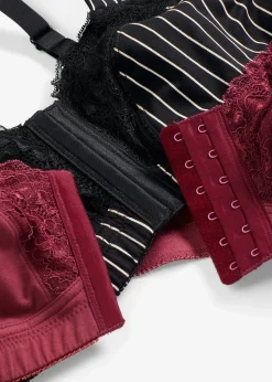 Femme bonprix Lingerie Coton|Soutiens-Gorge|Lot de 2 soutiens-gorge à fermeture devant, sans armatures