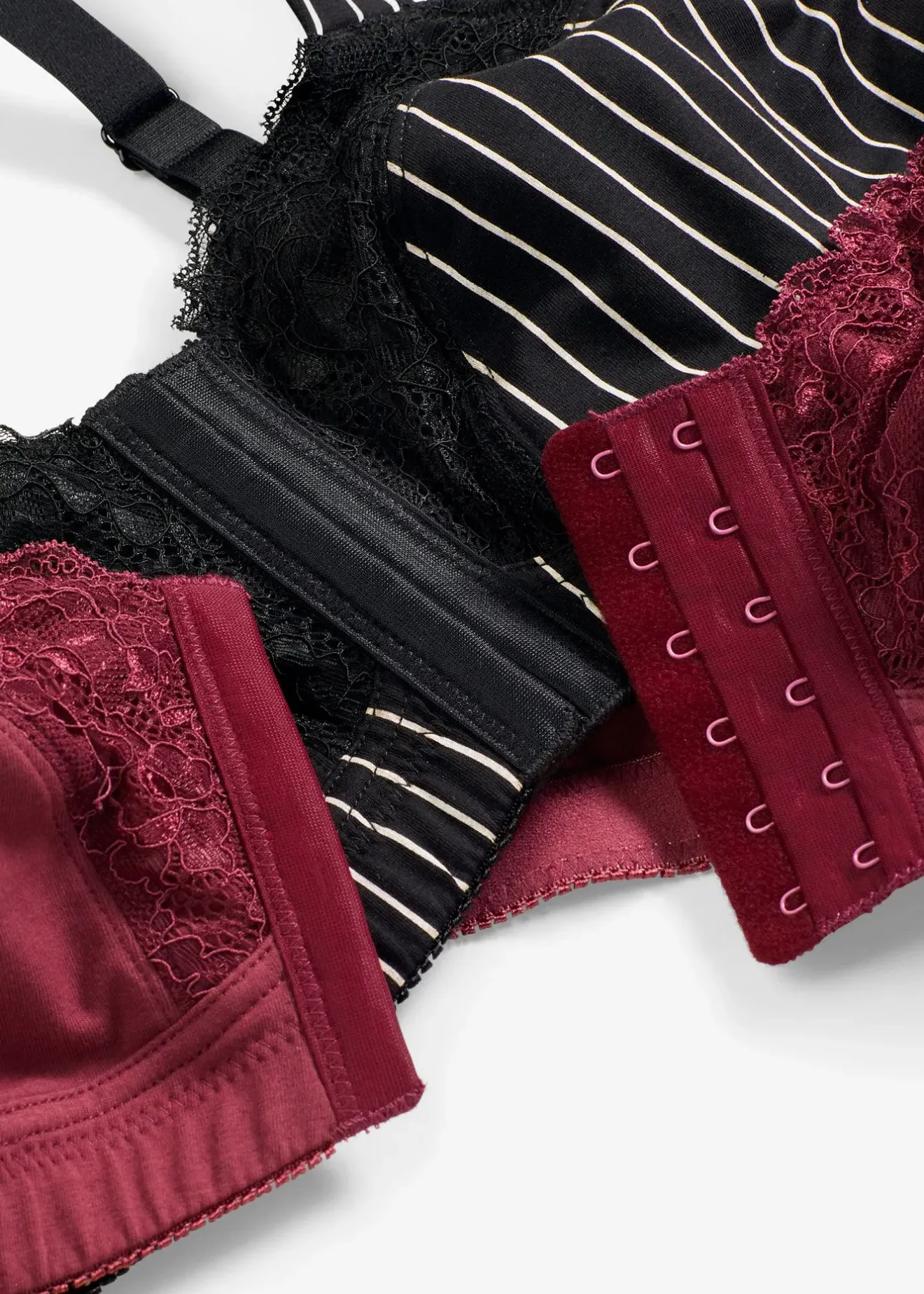 Femme bonprix Lingerie Coton|Soutiens-Gorge|Lot de 2 soutiens-gorge à fermeture devant, sans armatures