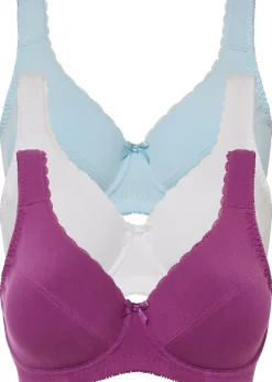 Femme bonprix Basiques|Lingerie Coton|Lot de 3 soutiens-gorge coton à armatures