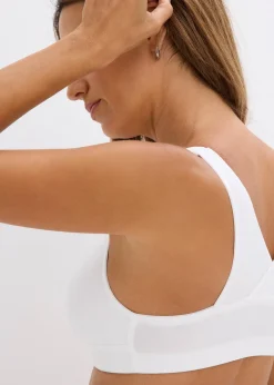 bonprix Lot de 2 soutiens-gorge coton sans armatures, fermeture devant|Femme Basiques|Lingerie Coton