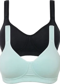 Femme bonprix Basiques|Lingerie Coton|Lot de 2 soutiens-gorge coton moulés sans armatures