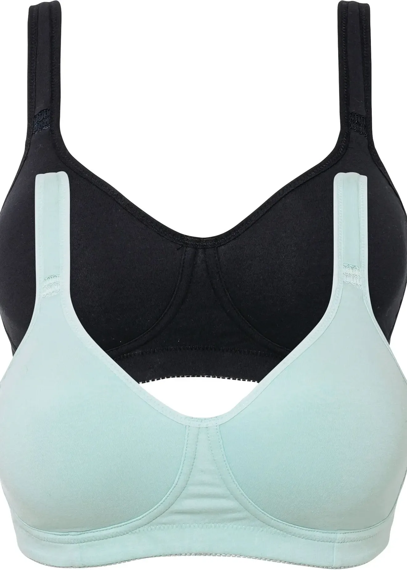 Femme bonprix Basiques|Lingerie Coton|Lot de 2 soutiens-gorge coton moulés sans armatures