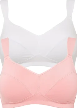 Femme bonprix Basiques|Lingerie Coton|Lot de 2 soutiens-gorge coton sans armatures