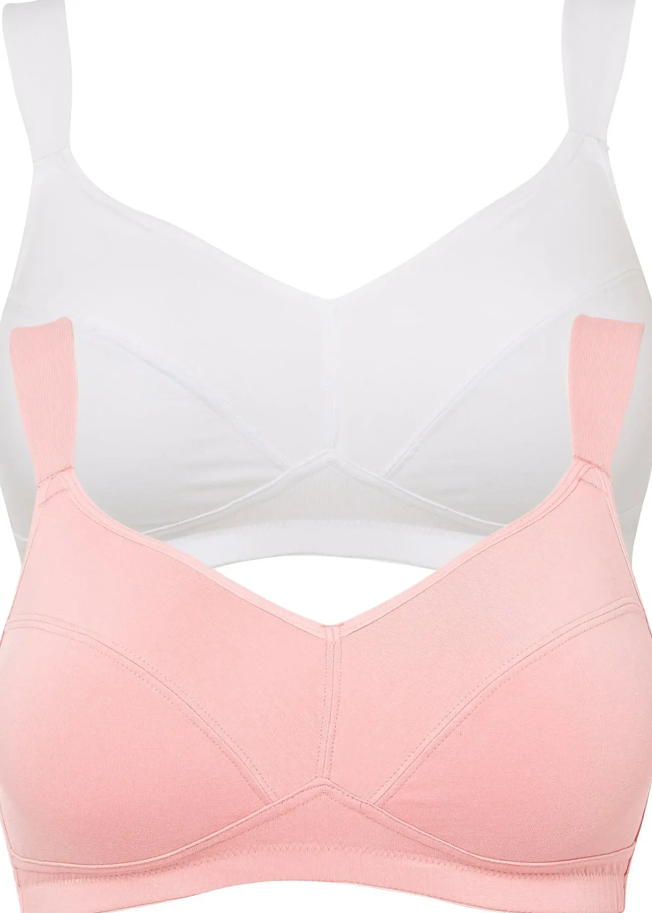 Femme bonprix Basiques|Lingerie Coton|Lot de 2 soutiens-gorge coton sans armatures