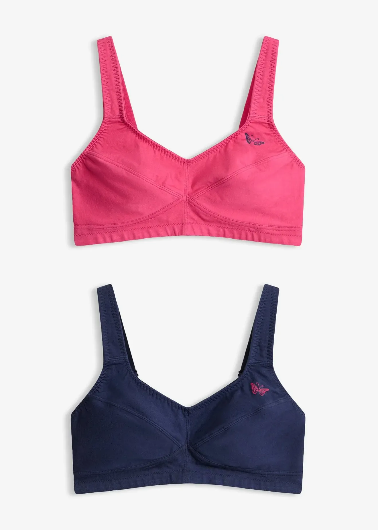 Femme bonprix Grands Bonnets D-H|Basiques|Lot de 2 soutiens-gorge coton sans armatures