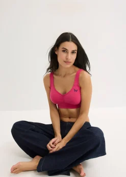 Femme bonprix Grands Bonnets D-H|Basiques|Lot de 2 soutiens-gorge coton sans armatures