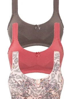 Femme bonprix Lingerie Coton|Soutiens-Gorge|Lot de 3 soutiens-gorge coton sans armatures