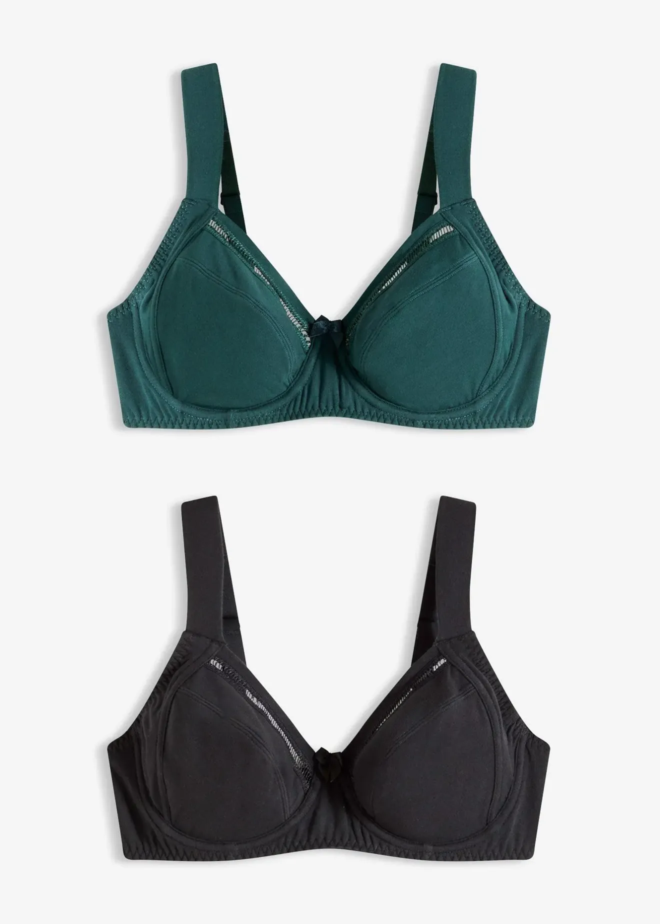 bonprix Lot de 2 soutiens-gorge coton à armatures|Femme Lingerie Coton|Soutiens-Gorge