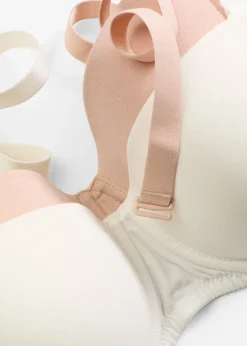 Femme bonprix Grands Bonnets D-H|Basiques|Lot de 2 soutiens-gorge coton multi-positions à armatures