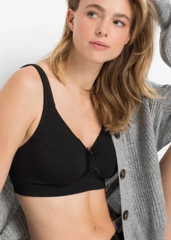 Femme bonprix Grands Bonnets D-H|Basiques|Lot de 2 soutiens-gorge coton sans armatures