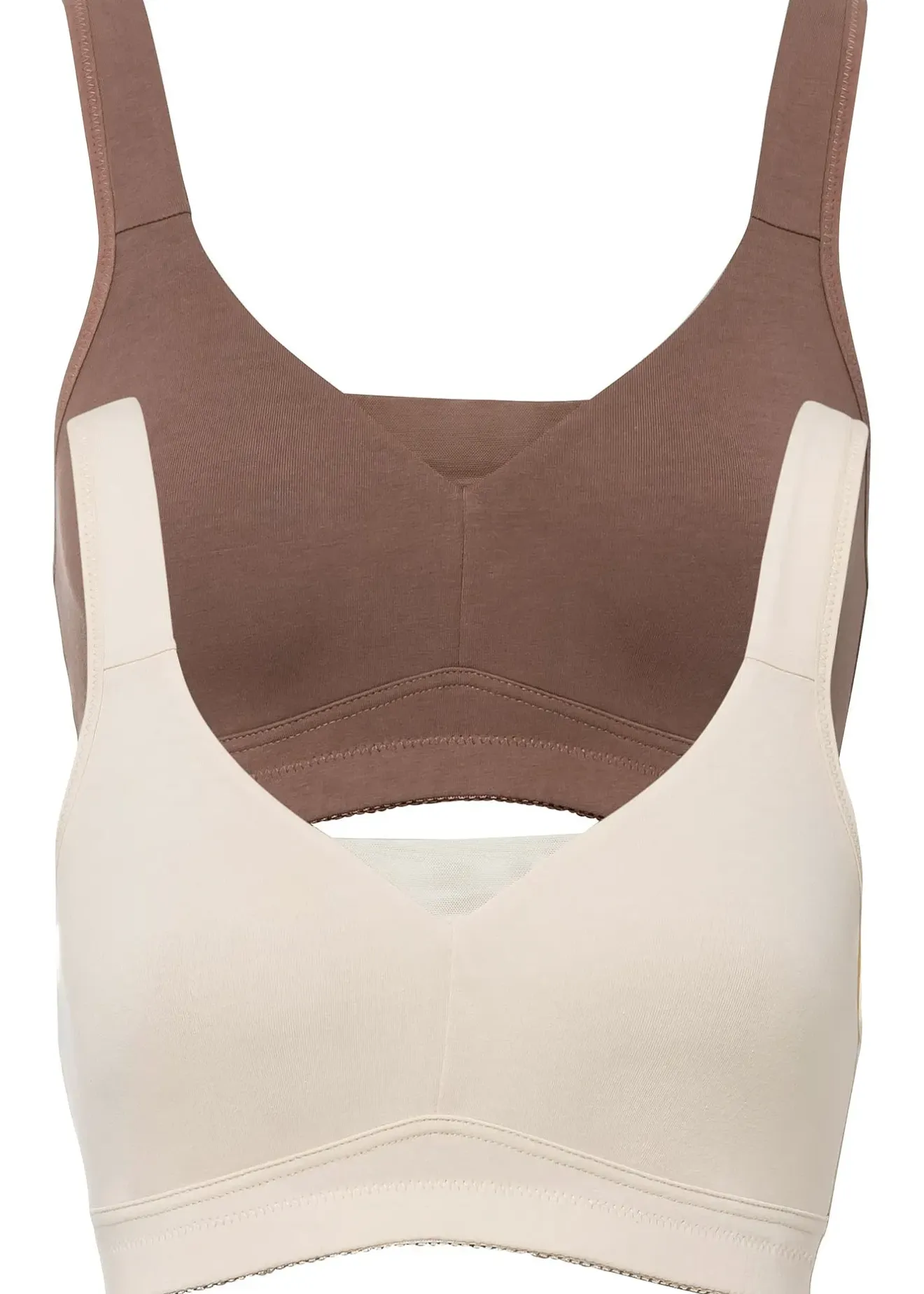 bonprix Lot de 2 soutiens-gorge coton moulés sans armatures|Femme Basiques|Lingerie Coton