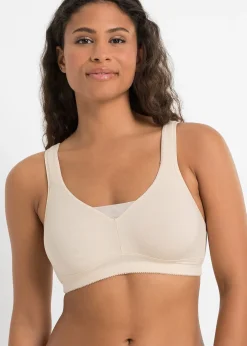 bonprix Lot de 2 soutiens-gorge coton moulés sans armatures|Femme Basiques|Lingerie Coton