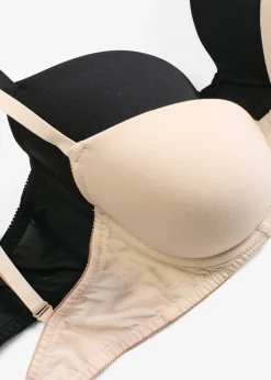 Femme bonprix Basiques|Lingerie Coton|Lot de 2 soutiens-gorge coton à coques et armatures