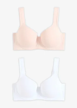 Femme bonprix Sans Couture|Lingerie Coton|Lot de 2 soutiens-gorge coton à coques et armatures