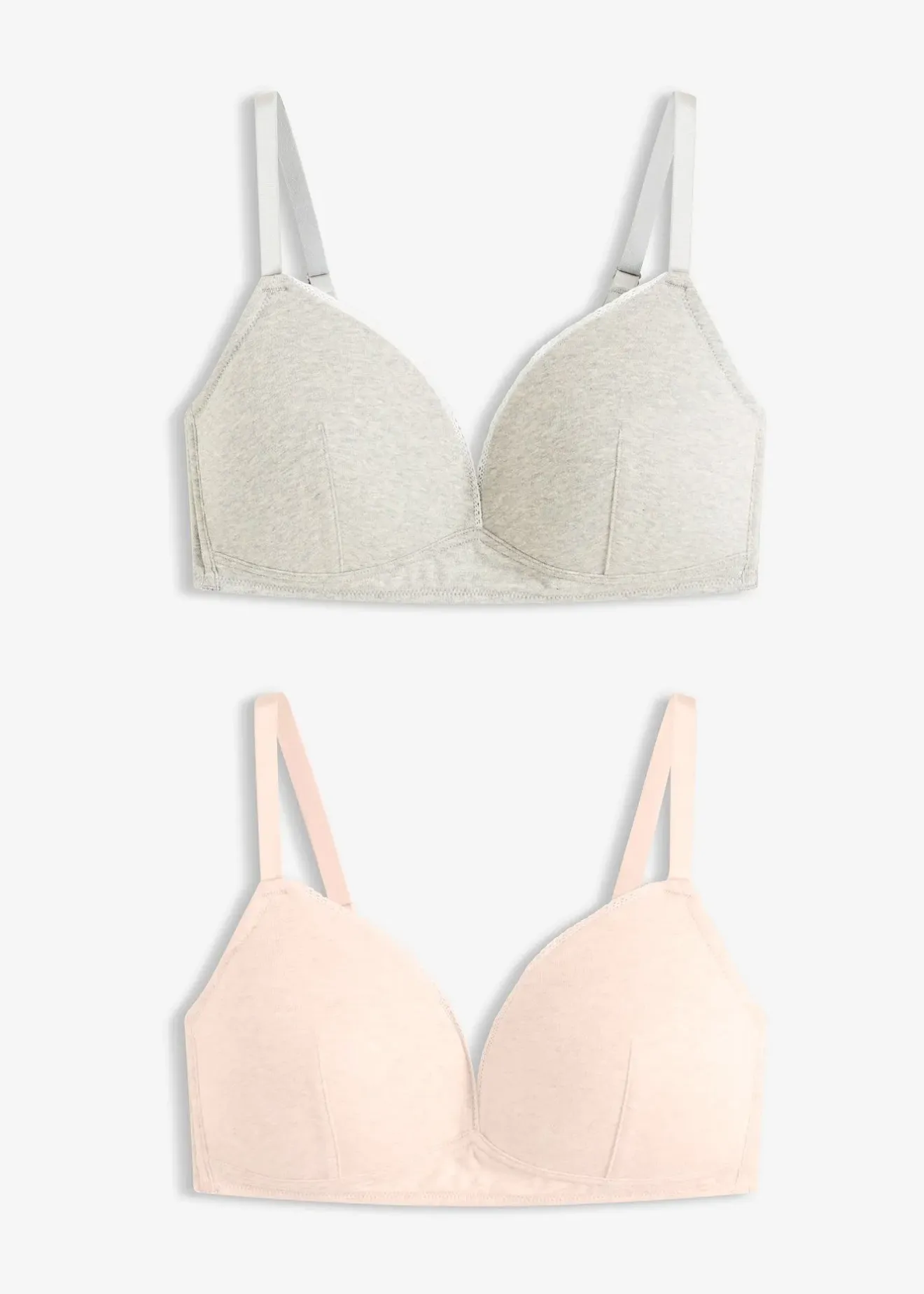 bonprix Lot de 2 soutiens-gorge coton à coques sans armatures|Femme Lingerie Coton|Soutiens-Gorge
