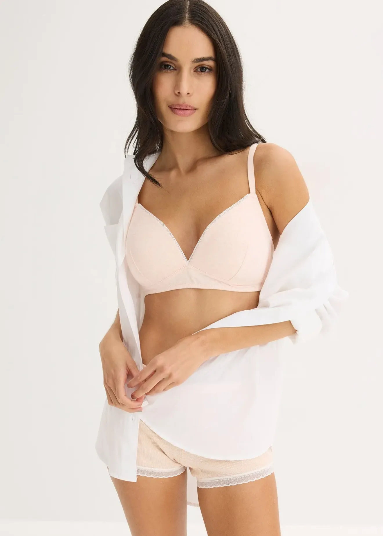 bonprix Lot de 2 soutiens-gorge coton à coques sans armatures|Femme Lingerie Coton|Soutiens-Gorge