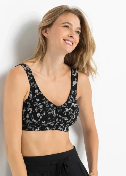 Femme bonprix Grands Bonnets D-H|Lingerie Coton|Lot de 2 soutiens-gorge coton sans armatures