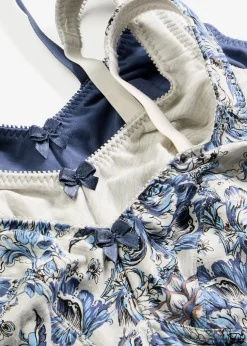 Femme bonprix Grands Bonnets D-H|Lingerie Coton|Lot de 3 soutiens-gorge coton sans armatures