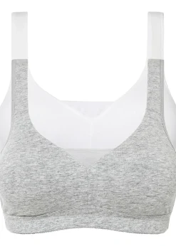 Femme bonprix Basiques|Lingerie Coton|Lot de 2 soutiens-gorge coton moulés sans armatures