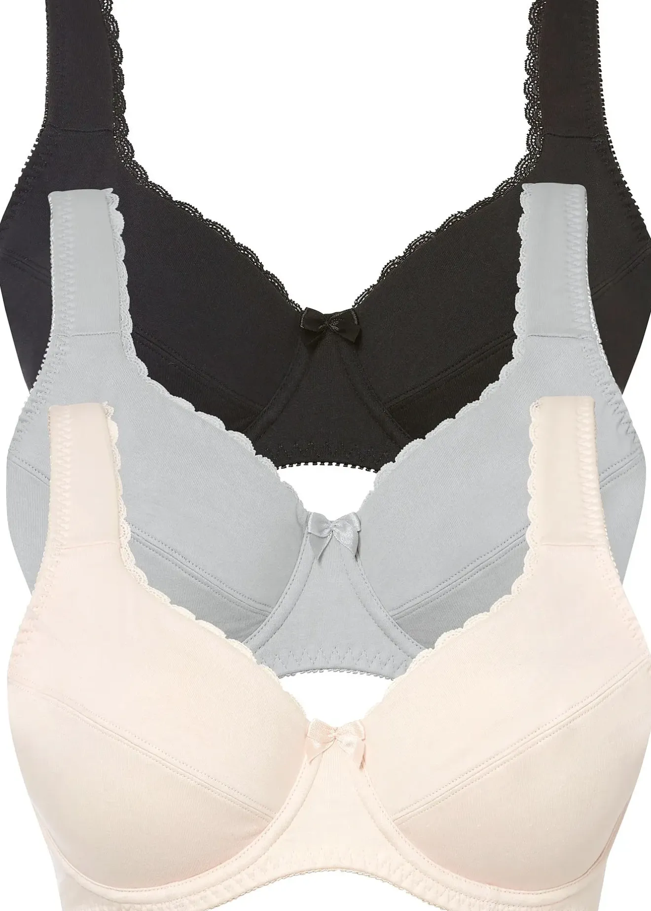Femme bonprix Basiques|Lingerie Coton|Lot de 3 soutiens-gorge coton à armatures