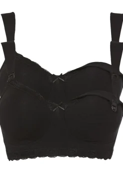 Femme bonprix Grands Bonnets D-H|Maternité|Lot de 2 soutiens-gorge d’allaitement coton sans armatures