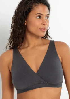 Femme bonprix Maternité|Lingerie Coton|Lot de 2 soutiens-gorge d’allaitement coton sans armatures