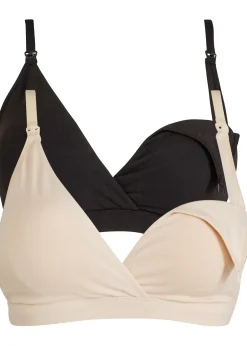 bonprix Lot de 2 soutiens-gorge d’allaitement coton sans armatures|Femme Maternité|Lingerie Coton