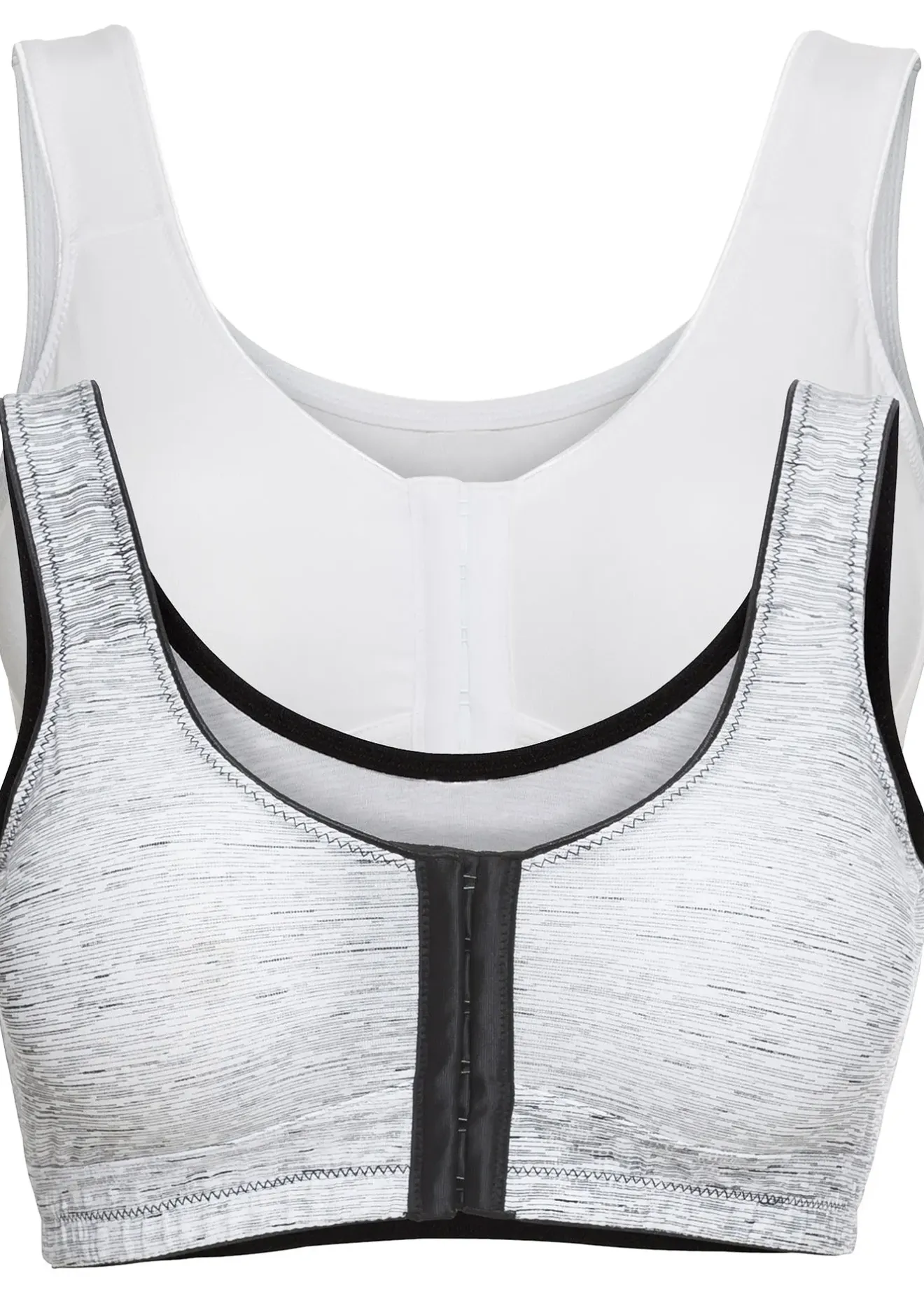 bonprix Lot de 2 soutiens-gorge fermeture devant, sans armatures|Femme Basiques|Lingerie Coton