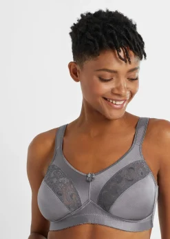 bonprix Lot de 2 soutiens-gorge grand maintien sans armatures, bretelles rembourrées|Femme Grands Bonnets D-H|Soutiens-Gorge